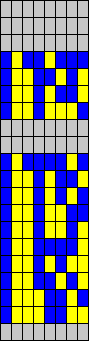 Blue Yellow and Silver
