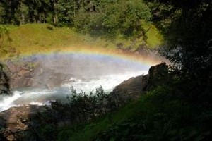 Krimmler waterfall rainbow